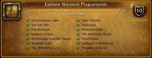 Darrowmere Lake, Sorrow Hill, 
            The Bulwark, Dalson's Farm, Northridge Lumber Camp, Redpine Dell, The Weeping Cave,
            Caer Darrow, Andorhal, Felstone Field, The Writhing Haunt, Hearthglen, 
            Gahrron's Withering, Thondroril River